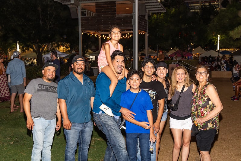 Family night out at Discovery Green