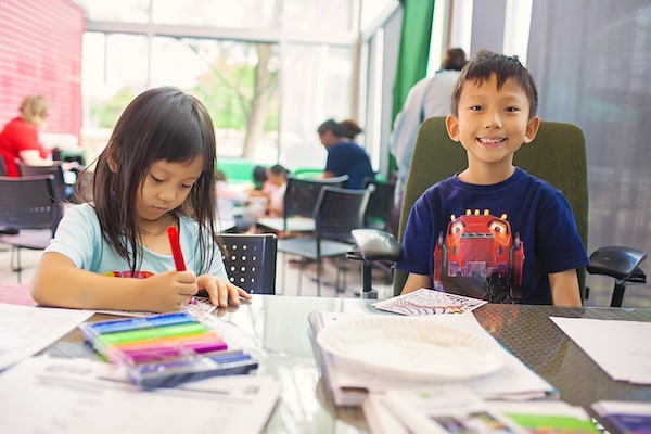 Children art workshop at Discovery Green