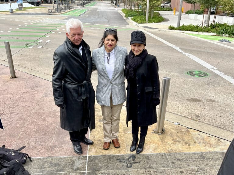 George and Susan Harmeyer with Angie Valdez.